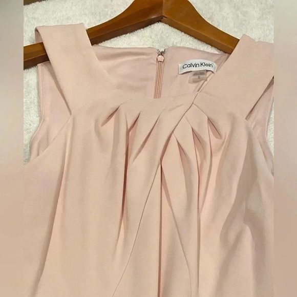 Calvin Klein Special Occasion Pink Sleeveless Sheath Halter Dress Size 12 NWT - Picture 5 of 10
